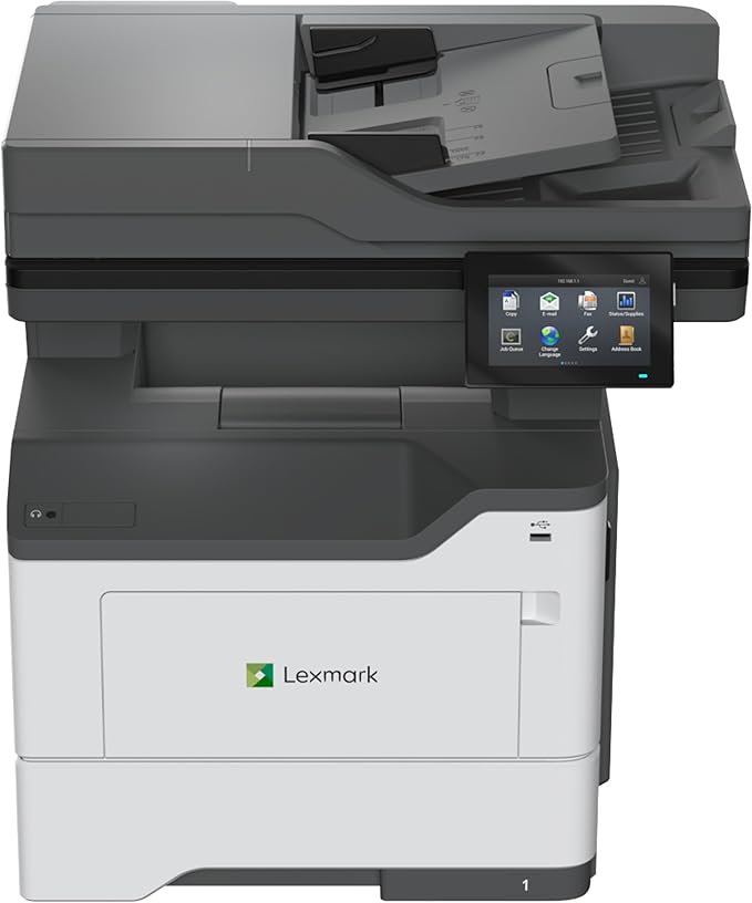 LEXMARK MX532adwe Monochrome Laser Printer, Integrated Duplex, Energy Star, 4.3-inch Color Touch Screen, Print Speed: Up to 46 ppm, Recommended Monthly Page Volume: 2,000-15,000 Pages(38S0820)