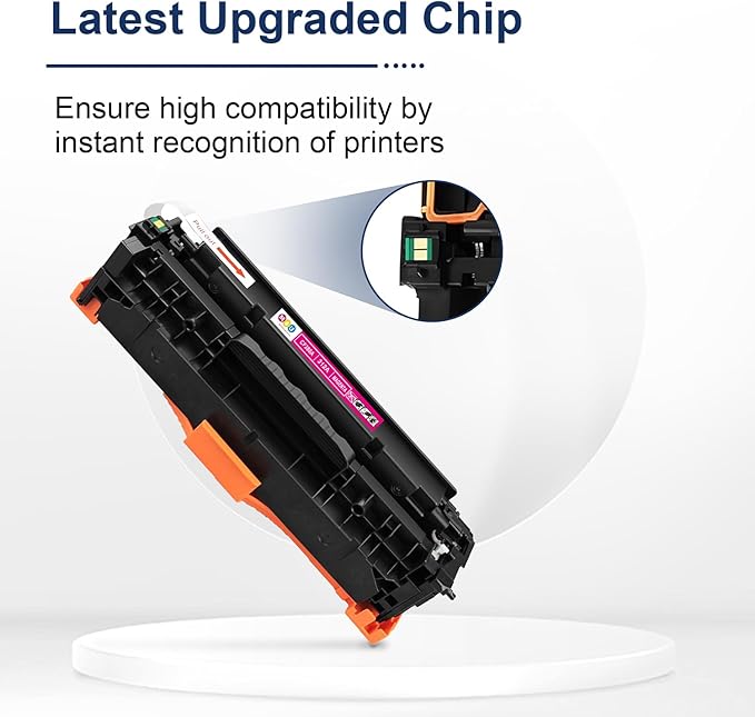 312A Remanufactured Toner Cartridges 4 Pack (with Chip) Replacement for 312A Toner Cartridge Color Laser Pro MFP M476 Series M476dn M476dw M476nw Printer (Black, Cyan, Magenta, Yellow)