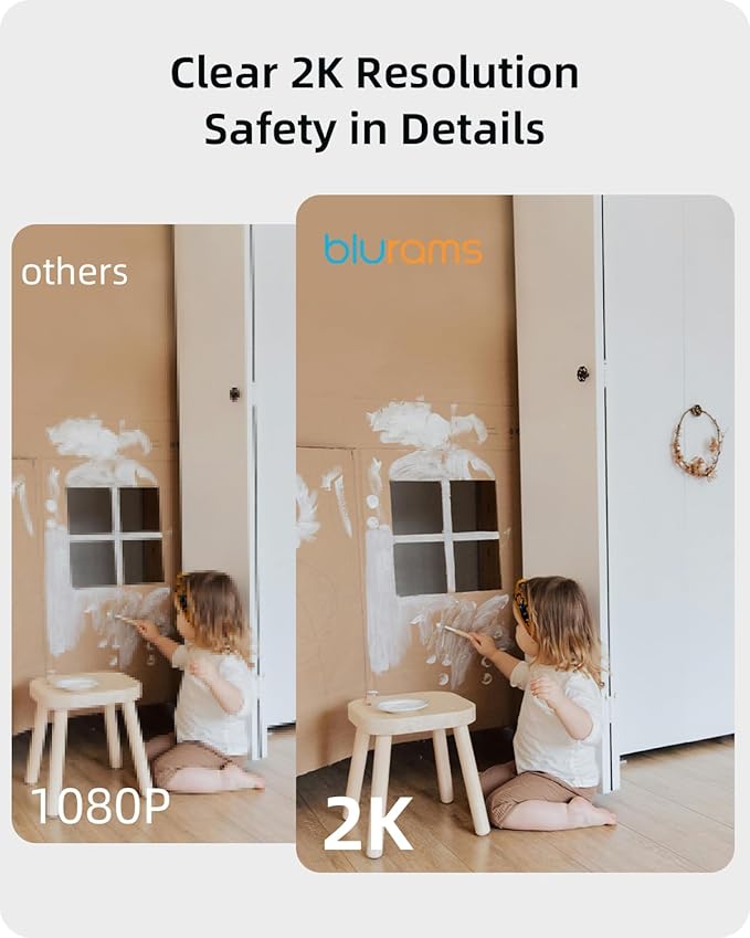 blurams Indoor Camera 2K, Cameras for Home Security 5GHz, 360° Pet Camera w/Motion Tracking, Phone App, 2-Way Audio, IR Night Vision, Siren, Works with Alexa & Google Assistant