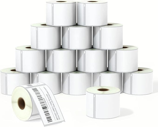 BETCKEY - Compatible DYMO 30256 (2-5/16" x 4") Shipping Labels, Perforated, Compatible with DYMO Labelwriter 450, 4XL, Rollo & Zebra Desktop Printers [16 Rolls/4800 Labels]