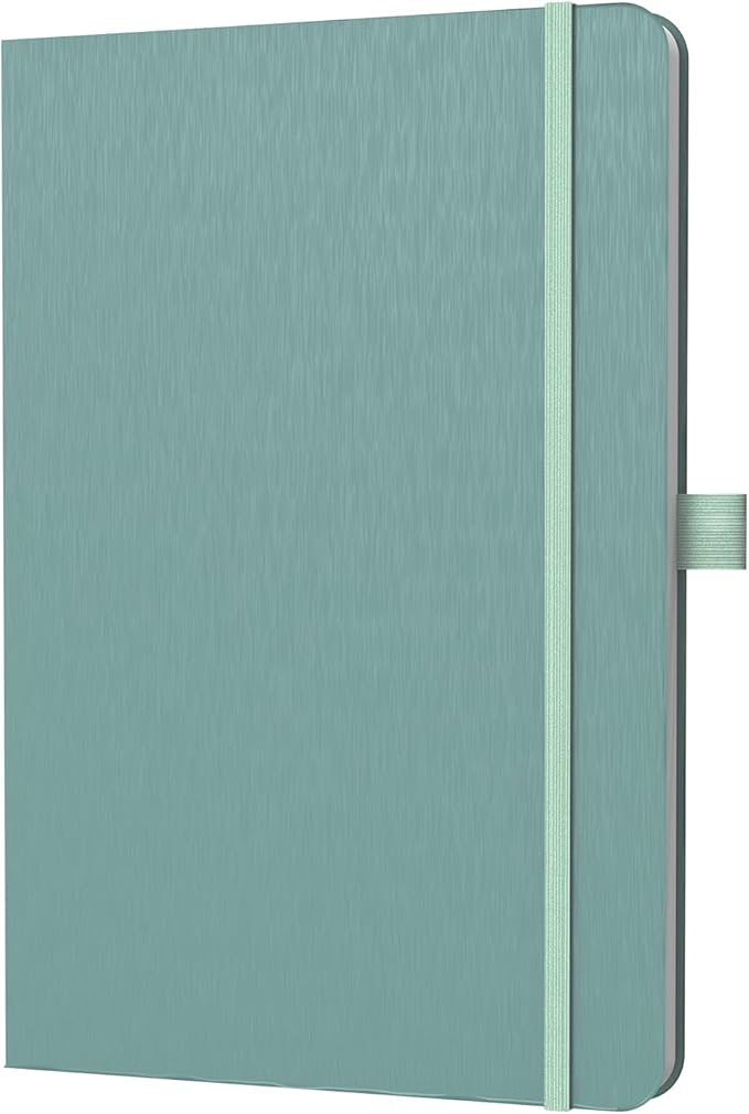 A5 Lined Journal Notebook, 7mm College Ruled Notepad, Journaling for Writing, Work, School, Travel and Note Taking, Hardcover 160 Pages (80 Sheets) 5.79 x 8.3 inches (Midnight Green)