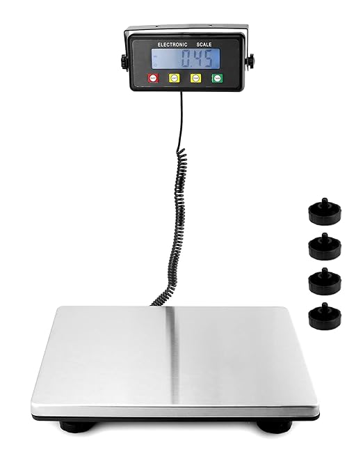 QWORK 400lb Physician Digital Scale, Shipping Scale Medical Platform Scale, Postal Scale, Digital Postage Scale fo Packages Luggage Post