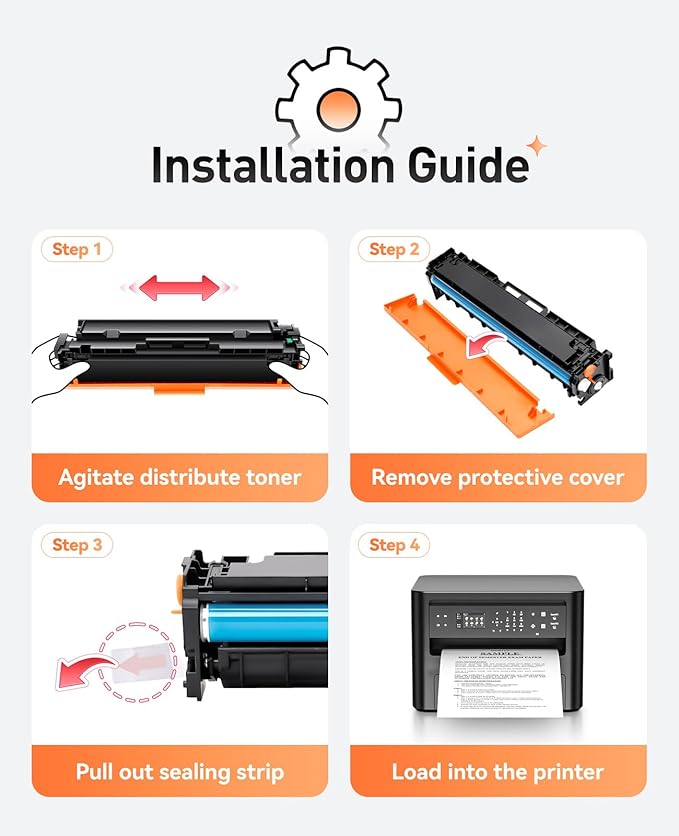046H 046 Toner Cartridge Set 4-Pack MF733Cdw Toner Black Cyan Yellow Magenta Replacement for Canon 046 CRG-046 046H Compatible with Canon Color imageCLASS MF733Cdw MF731Cdw MF735Cdw LBP654Cdw Printer