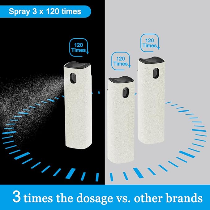 walrfid 3Pcs Car Screen Cleaner, Laptop Screen Cleaner Spray and Wipe, Electronic Computer Cleaning Kit for iPad, iPhone, Cellphone, Monitor, MacBook, Car Display, Tablet, TV Flat Screens, Cream