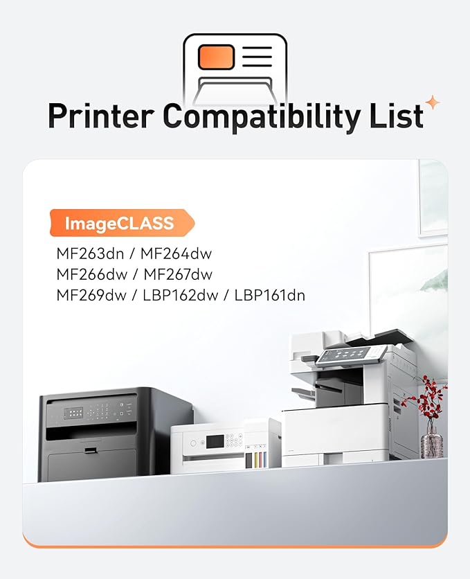 051H Toner Cartridge 2-Pack High Yield with Chip Replacement for Canon 051H 051 CRG-051H Toner Compatible with Canon imageCLASS MF263dn MF264dw MF266dw MF267dw MF269dw LBP162dw LBP161dn Printer Black