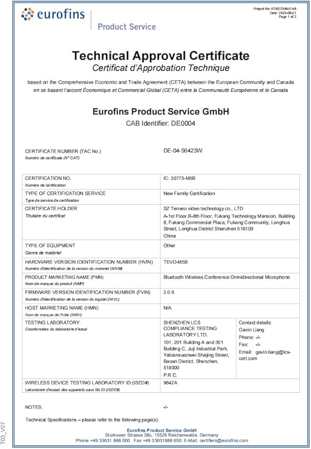 Tenveo MagiCall-EX Bluetooth Conference Speakerphone, Daisy Chain/Use Alone up to 30 attendees, Bluetooth/Wireless/USB Microphone, 360°Voice Pickup Noise Cancelling for Conference Call Large Meeting