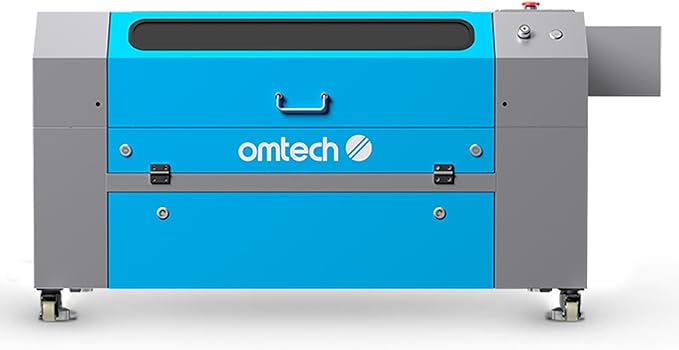OMTech 90W CO2 Laser Engraver with LightBurn, 28"x20" Cutting & Engraving Machine with Air Assist, 4-Way Pass, Caster Wheels, RDWorks, for Wood, Glass, Acrylic & More
