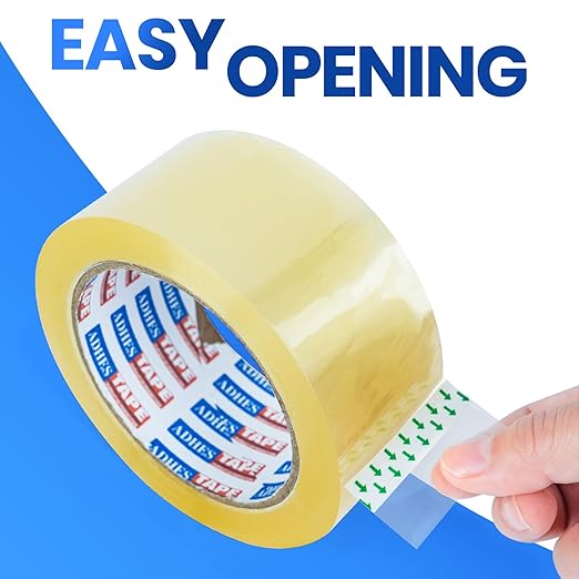 ADHES Packing Tape Shipping Tape Packaging Tape for Moving Boxes, 54.68yard Per Roll 1.88inch Width 2.6Mil Thickness