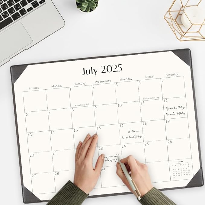 Desk Calendar 2025-2026, KOPEESY 22" x 17" Large Calendar with Desk Mat, From Now to June 2026, 22 x 17 Desk top Calendar for Home School and Office