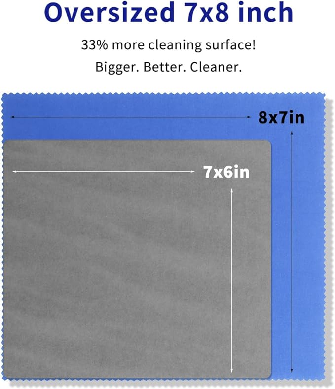 20 Pack Microfiber Glasses Cleaning Cloths - Glasses Wipes Ultra Soft & Reusable Eyeglass Lens Cleaner for Eyeglasses, Cameras, Phones