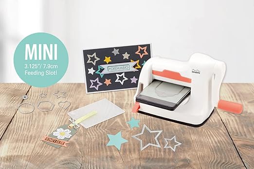 Bira Die Cutting & Embossing Machine Combo, Starter Kit, Mini Die Cut Machine, 3 1/8" Feeding Slot for 3" Paper and Other Materials