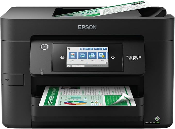Epson® Workforce® Pro WF-4820 Wireless Color Inkjet All-In-One Printer, Black, Large