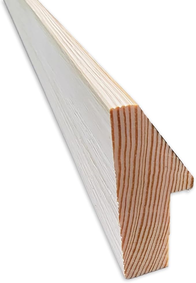 Amanti Art Natural Cork Board for Wall, 19x47 Vision Board with White Frame, Oversize Corkboard Office Decor for Home Organization, Modern Corkboard Pinboard to Display Items for Home Organization in