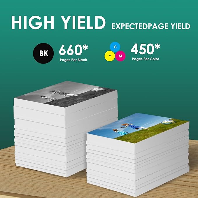 62XL 62 XL Ink Cartridges Black and Color for 62 Ink Cartridge Combo Pack Works with Envy 7640 5660 5540 7645 5661 for OfficeJet Mobile 250 200 258 for OfficeJet 5740 5745 8040 Printer(2-Pack)