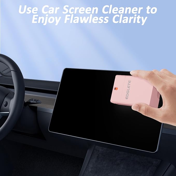 Screen Cleaner Spray and Wipe, Streak-Free Computer Screen Cleaner, Portable Laptop Cleaning Kit for Phone Car Touchscreen Monitor PC MacBook iPad TV Electronic, Refillable 2oz Spray Microfiber Cloth
