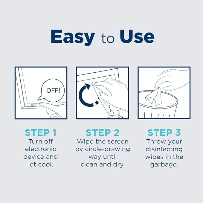 Tech Armor Cleaning Wipes - Screen Wipes for TV Screen, Computer Screen, for Laptop, Phone, Ipad - Computer Electronic kit - 100 Wipes