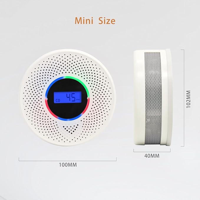 10-Year Battery Wireless Interconnected Smoke and Carbon Monoxide Detector, Smart Interlink Smoke CO Alarm with Digital Display, Fire and CO Combo Alarm for Home (3 Pack)