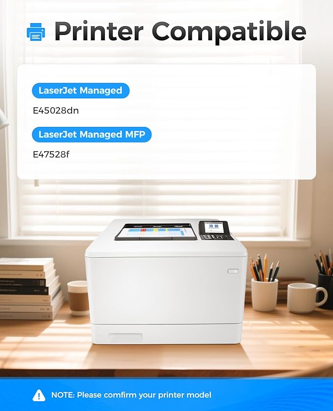 W9090MC High Capacity Toner Cartridge Set 4-Pack with Chip Replacement for HP W9090MC W9091MC W9092MC W9093MC Compatible with HP Color LaserJet Managed E45028dn MFP E47528f Printer Ink Copy Black Cyan