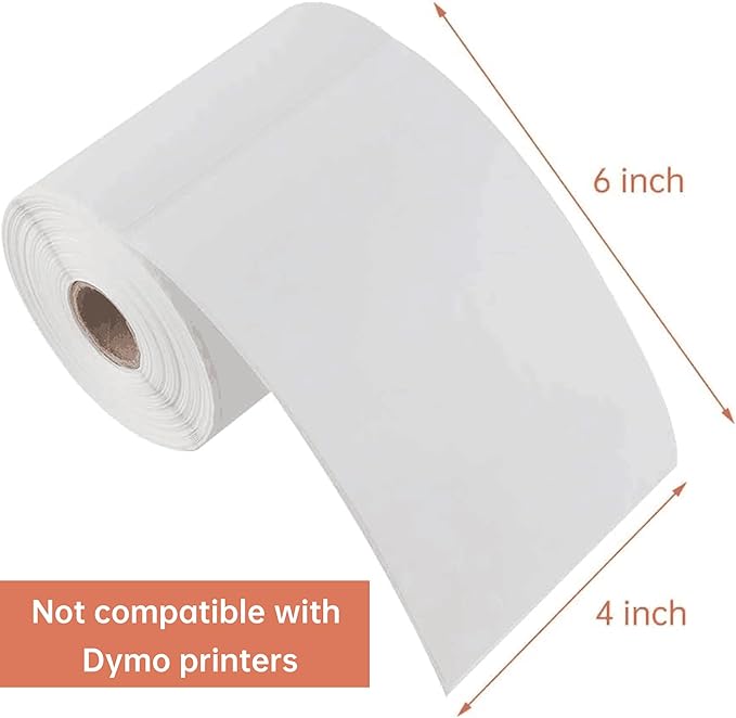 L LIKED 4000 Count 4" x 6" Direct Blank Thermal Shipping Labels with 250 Labels/Roll - Compatible with Zebra 2844 ZP-450 ZP-500 ZP-505 (16 Rolls)