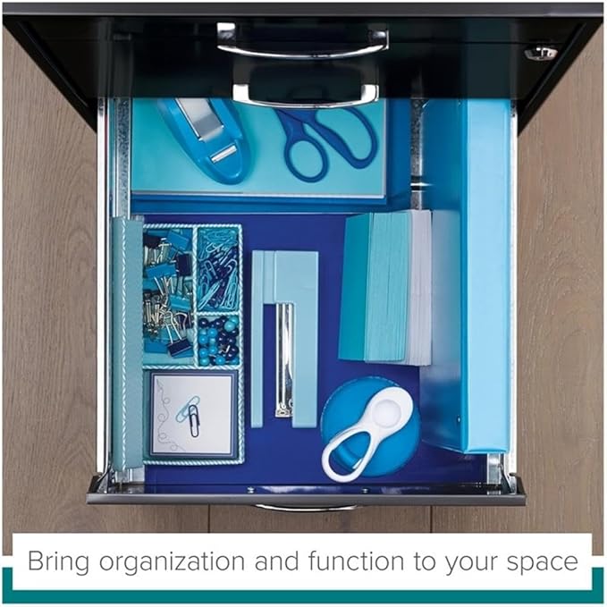 Pemberly Row 3 Drawers 27.32" Vertical Charcoal Metal Filing Cabinet Lockable Pre-Assembled Stationary Letter Size for Home, Office