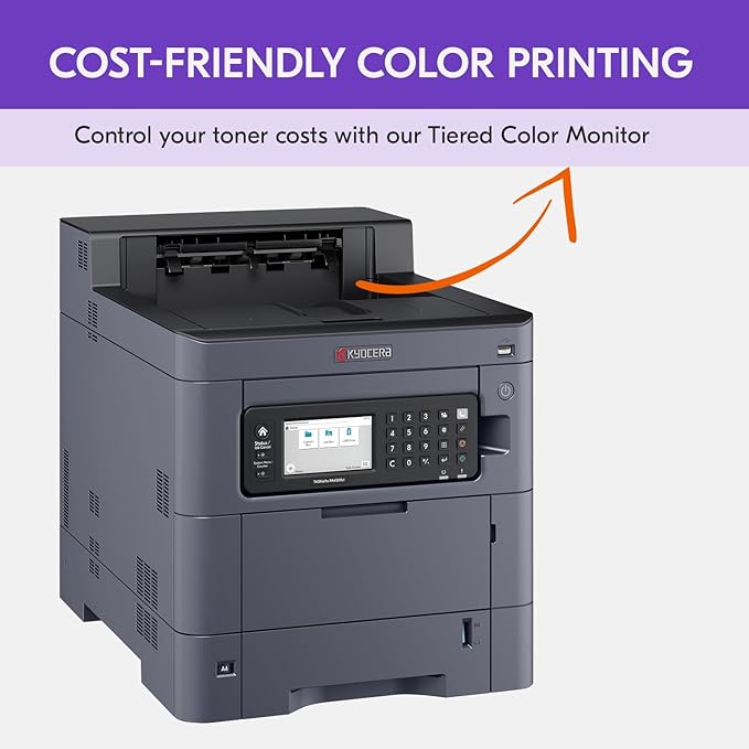 KYOCERA TASKalfa PA4500ci Color Laser Printer 47 ppm, 1200 dpi, Gigabit Ethernet & HyPAS Capable, 4.3 inch Touchscreen Panel, 650 Sheet Capacity