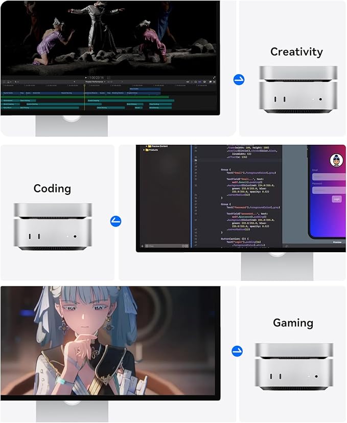 ORICO MiniMate Pro 1TB External SSD Compatibility with Mac mini M4, 40Gbps High Speed Trasmission, Portable Solid State Drive, M4Pro