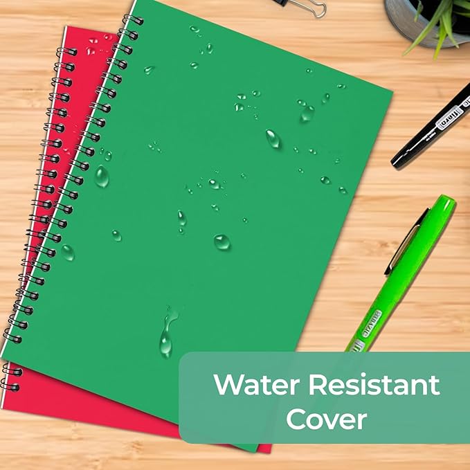 Blank Spiral Notebook, 6 Pack, 5.8 x 8.3, 120 Pages (60 Sheets), 100 GSM Unlined Drawing Notebooks, Assorted A5 Journals, No-Bleed, Sketching, Note Taking, Blank Journals for Office & School