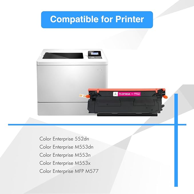508A Toner Cartridges Set 4-Pack: M553 Toner Compatible Replacement for HP 508A 508X CF360A CF361A CF362A CF363A for M553dn M577 M553X M553N Printer Ink New Version (Black Cyan Yellow Magenta)
