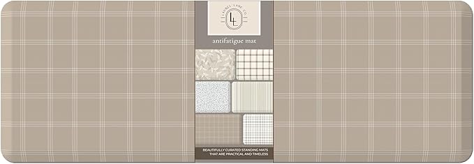 Anti Fatigue Mat by Laurel Lane Co. – Designer Anti Fatigue Mats for Kitchen Floor, Kitchen Mats for Floor, Desk Mat – Cushioned 0.75" Thick – Stain Resistant – Non-Skid Bottom – 20" x 60"