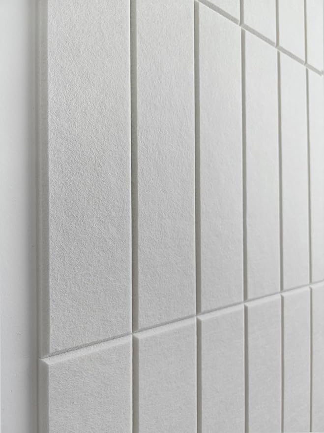 Large Cork Board Alternative - 12-Pack Felt Wall Tiles with Safe Removable Adhesive Tabs, Cork Wall Tiles Bulletin Board Home Office Essentials - Warm White