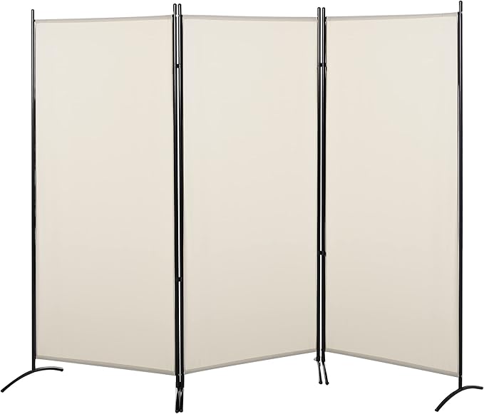 NicBex Room Divider 3 Panel Room Dividers with Fabric Panels Partition Room Dividers and Folding Privacy Screens 6FT Wall Divider for Home, Office, Room Separation,99.5"W x 19.75"D x 71.75"H, White