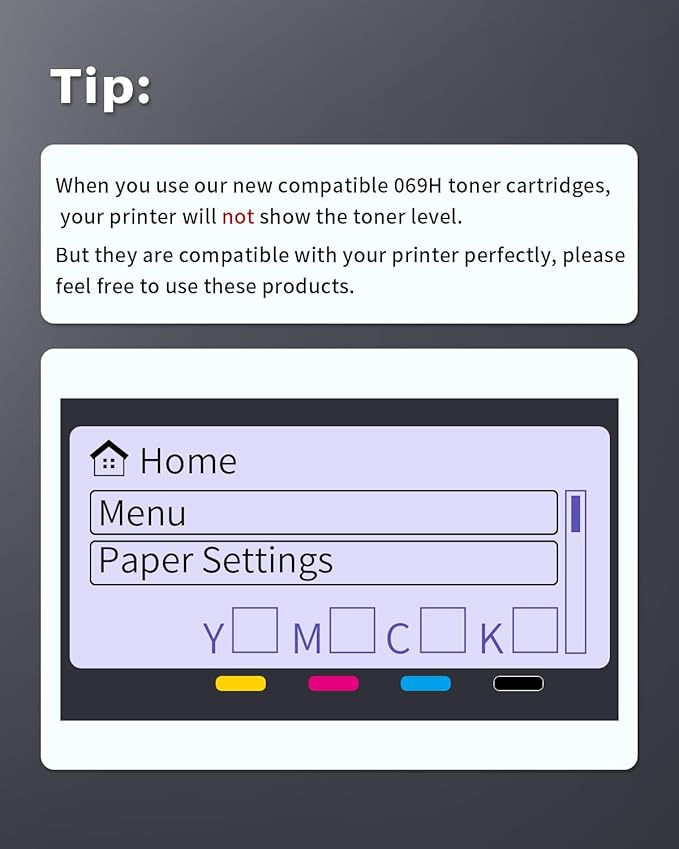 069H 069 Toner Cartridge Set Compatible Replacement for Canon 069H 069 Toner for Canon MF753Cdw Toner Cartridges imageCLASS MF751Cdw MF752Cdw LBP674Cdw LBP673Cdw Printer High Yield (4 Pack, B/C/M/Y)