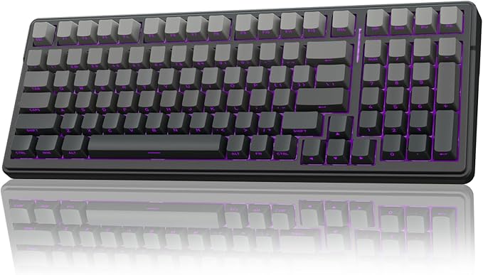 AULA F99 Pro Wireless Mechanical Keyboard,Hot Swappable Custom Keyboard,RGB Backlit,Pre-lubed Linear Switches,Side Printed PBT Keycaps,2.4GHz/USB-C/BT5.0 Mechanical Gaming Keyboards