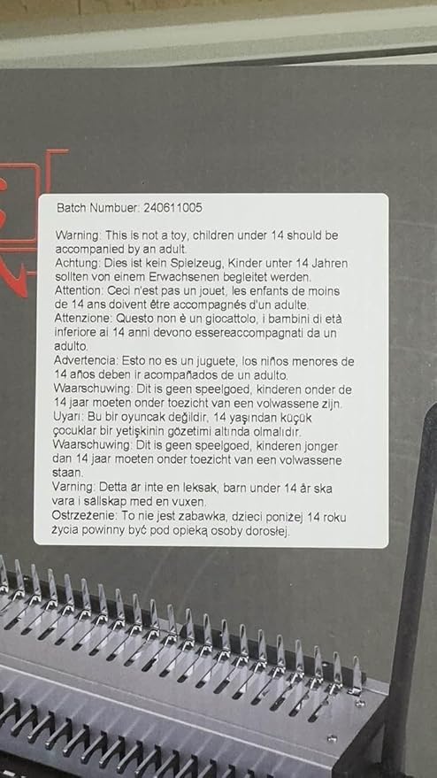 Rayson SD-1501A21 Binding Machine with Combs Set - 21 Hole / 200 Sheets Comb Binder for Punching or Binding