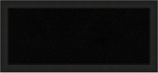 Amanti Art Black Cork Board for Wall, 15x33 Vision Board with Black Wood Frame, Medium Corkboard Office Decor for Home Organization, Casual Corkboard Pinboard to Display Items for Home Organization