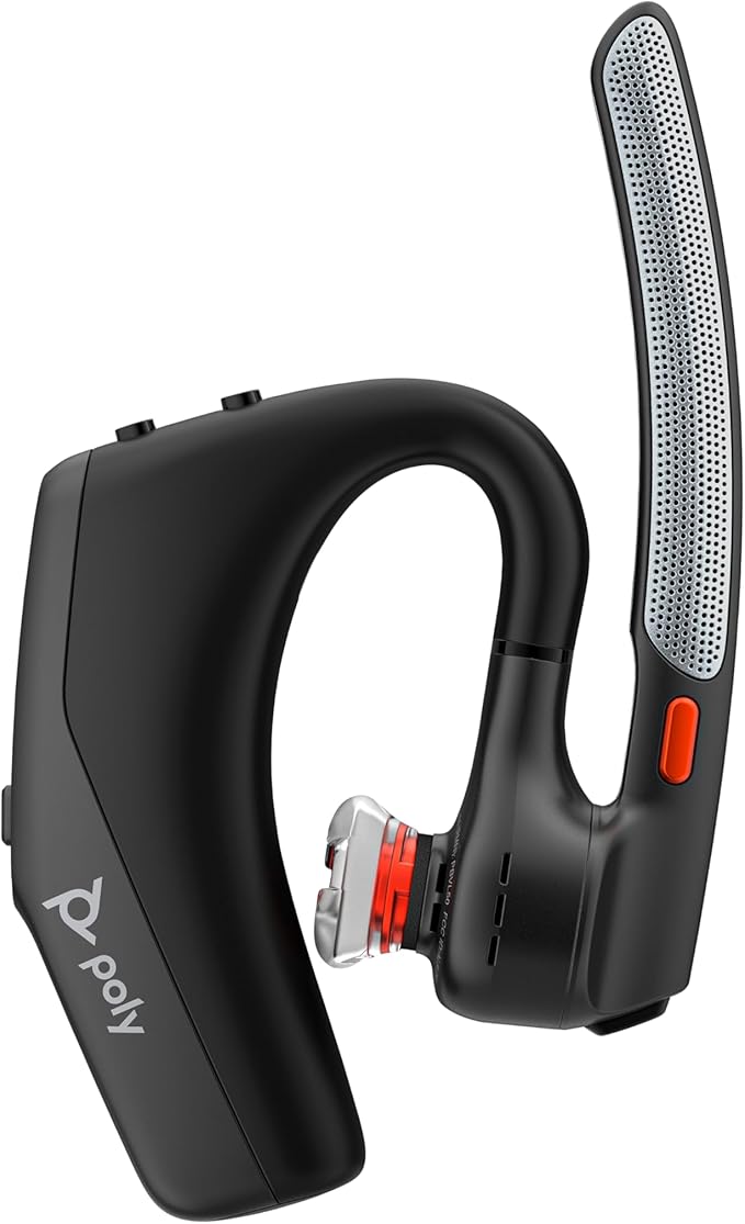 POLY HP Voyager Legend 30 - Bluetooth Monaural Headset - Discreet Boom & 4 Noise-Canceling Mics, WindSmart Technology, All-Day Comfort, Seamless Connectivity, Smart Sensors & Call Controls, Black