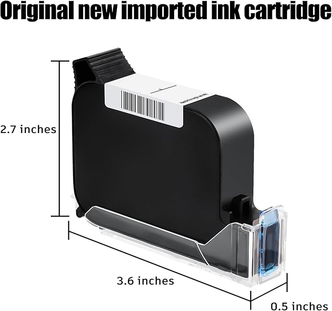 Original New 42ml Quick Dry Ink Cartridge, Replacement Compatible for 0.5inch/12.7mm Handheld Inkjet Printer TIJ314/TIJ990/T1000 (White)