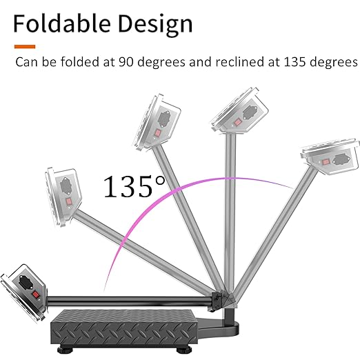 660lb Industrial Floor Platform Scale with 90°-135° Rotate Double Sided Display Weight Computing Digital Scale Platform Scale LB/KG for Luggage Shipping Package Computing
