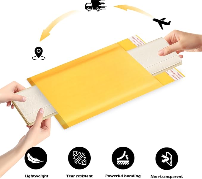 105Pack Yellow 4x8inch Kraft Bubble Mailers Small Business Mailing Packages Self-Sealing Paper Envelopes, Mailer Shipping Padded Envelopes with Strong Adhesion for Jewelry Makeup Supplies