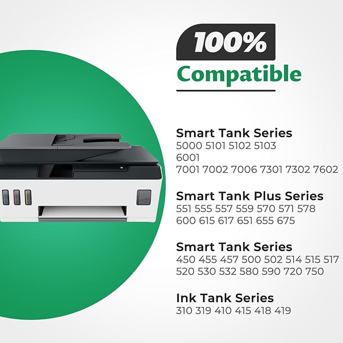 32XL Black Ink Bottles for Smart Tank 5101 7602 6001 Ink Refill, Compatible with HP 32XL Black Ink Bottle for Smart Tank 5101 5000 5102 7301 7001 5103 Smart Tank Plus 651 551 570 455 450