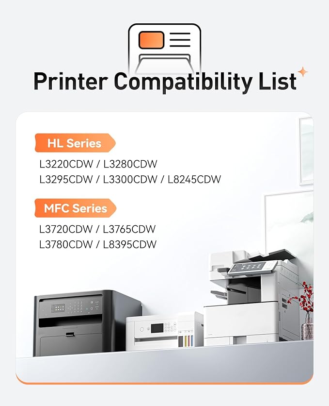 DR229CL Drum Unit Not Toner 4-Pack Replacement Compatible for Brother DR-229CL Imaging Drum MFC-L3720CDW MFC-L3780CDW HL-L3220CDW HL-L3280CDW HL-L3300CDW HL-L3295CDW L8245CDW MFC-L8395CDW Printer Set