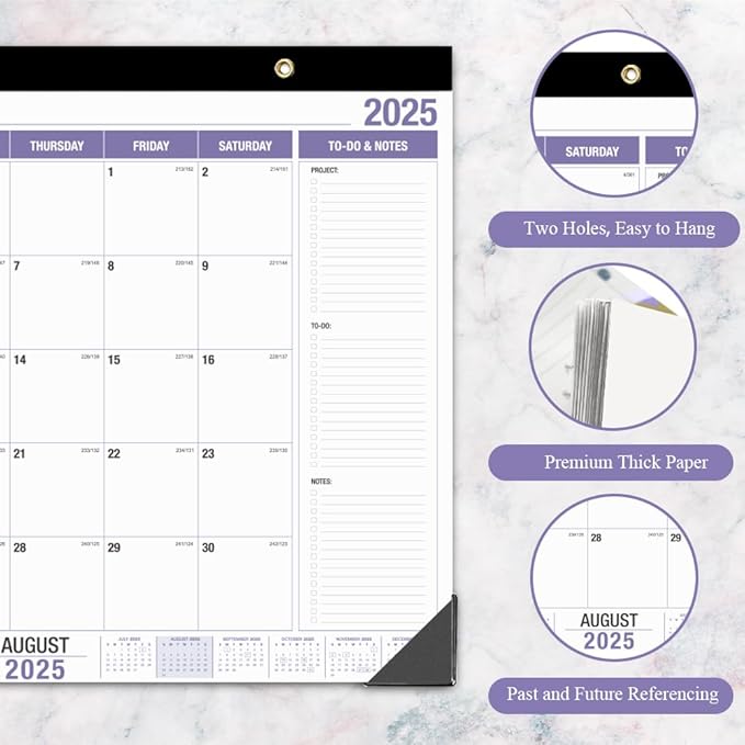 Large Desk Calendar 2025-2026, Runs from August 2025 to December 2026, 22" x 17" Desk Calendars with to-do List, 17 Months Calendar 2025, Extra Large Desk Calendar for Home or Office