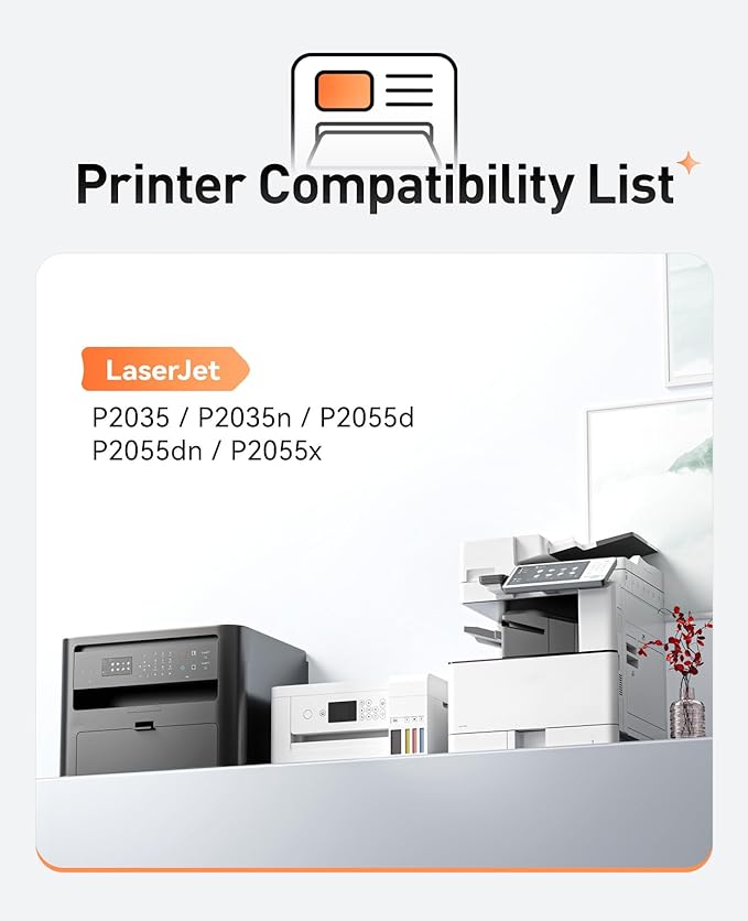 05A Black Toner Cartridge 2-Pack with Chip High Yield Replacement for HP 05A CE505A Cartridges Compatible with HP Laserjet P2035 P2035n P2055d P2055dn P2055x P2030 P2050 Series Printer Ink All-in-One