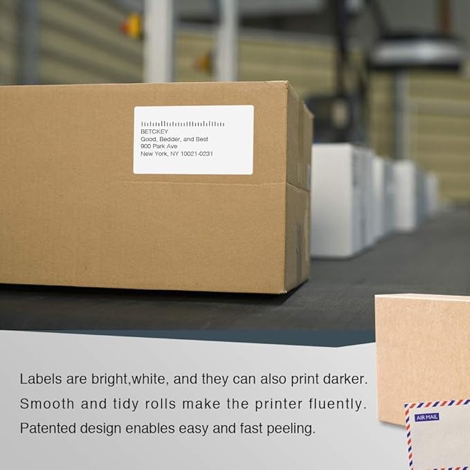 BETCKEY - Compatible DYMO 30256 (2-5/16" x 4") Shipping Labels, Perforated, Compatible with DYMO Labelwriter 450, 4XL, Rollo & Zebra Desktop Printers [16 Rolls/4800 Labels]
