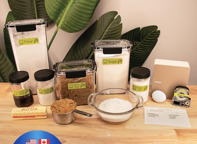 Epson LABELWORKS 218BMGPX Genuine PET (Polyester) Tape Cartridge - Black on Matte Green Designer Craft Label Maker Tape - 3/4" (18MM) Wide, 26'