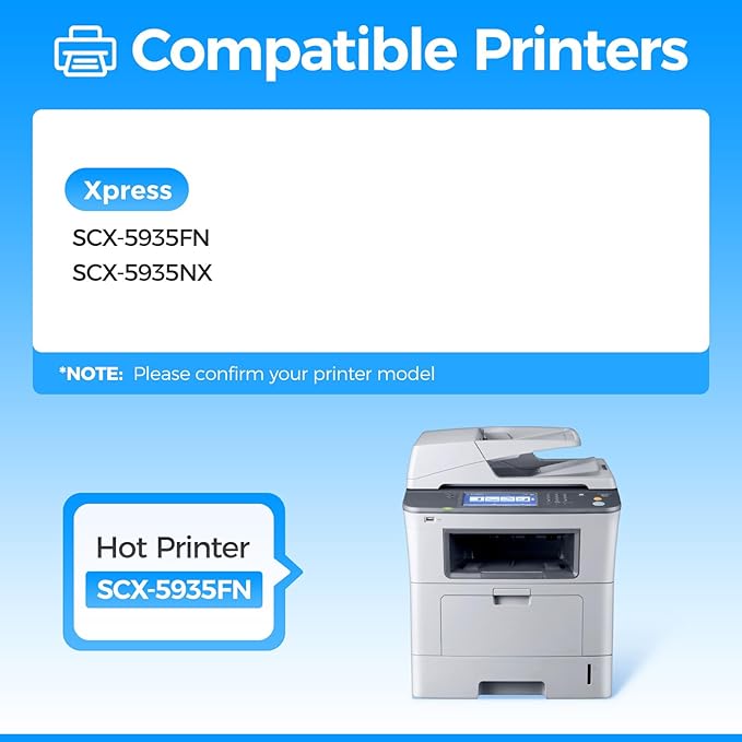 MLT-D206L Toner Cartridge Black 2-Pack High-Yield Replacement for Samsung MLT-D206L D206L 206L Compatible with Samsung SCX-5935FN SCX-5935NX Laser Multifunctional Printer, 10,000 Pages Monochrome Ink