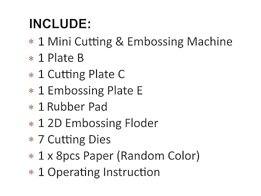 Bira Die Cutting & Embossing Machine Combo, Starter Kit, Mini Die Cut Machine, 3 1/8" Feeding Slot for 3" Paper and Other Materials