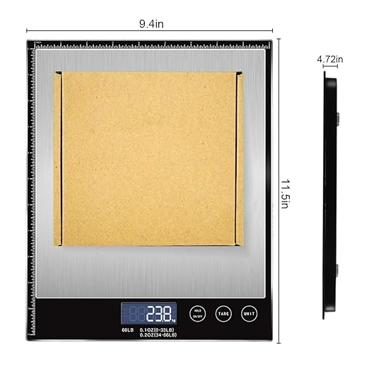 Digital Postal Scale, 66lbs/0.1oz Shipping Scale, Letter Scale, Large Scale with Stainless Steel, 2 AAA Batteries Include