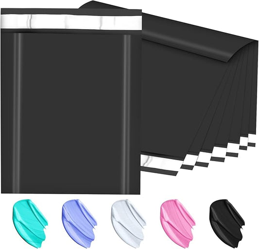 Poly Mailers 14.5x19, Large Poly Mailers 100 Pack, Shipping Mailers with Self Seal Adhesive, Waterproof and Tear-Proof Mailers Poly Bags for Small Business (Black）