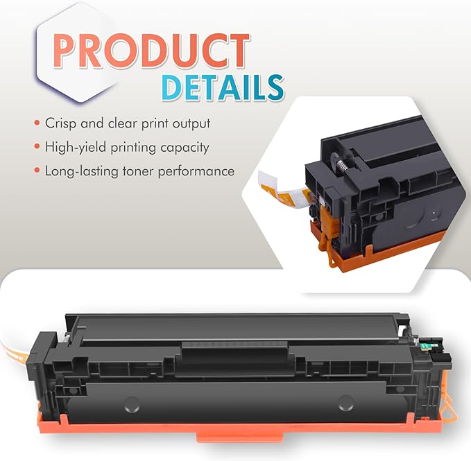 206A Toner Cartridges 4 Pack M283cdw M283fdw 206X Set Compatible Replacement for HP 206A 206X Color Laserjet Pro MFP M283fdw M283cdw M283 Pro M255dw Printer Ink High Yield (with Chip-B/C/Y/M)
